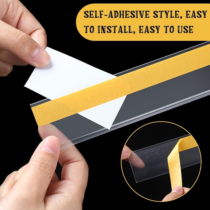 Fainne 100 Pcs Shelf Label Strips 1.25''H x 48 L Self Adhesive Shelf Label - Image 4