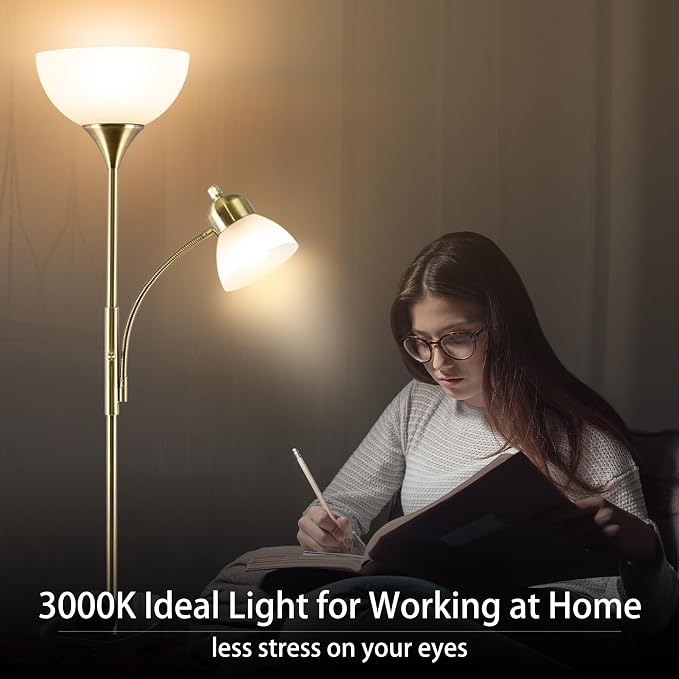 Floor Lamp, Dimmable Standing lamp, Stepless Dimming Brightness, Included 9W - Image 7