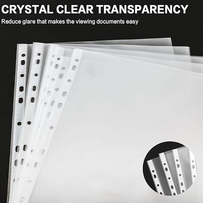 Sheet Protectors, PANDRI 600 Pack Clear Heavy Duty Plastic Page Protectors - Image 5