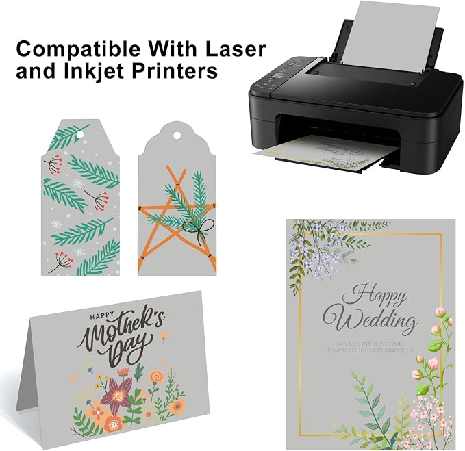 OcePor 200 Sheets Grey Cardstock Paper, Colored Printer Paper 8.5 x 11 - Image 5