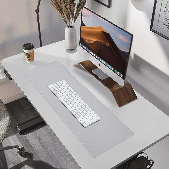 ALOANES Silvery Waterproof Desk Mat, Large Mouse Pad - Image 7