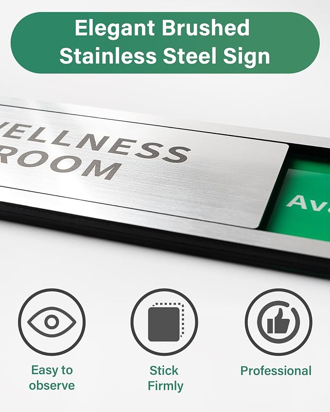 Conference Room Office Door Signs Do Not Disturb, In Use/Available Slider Sign - Image 2