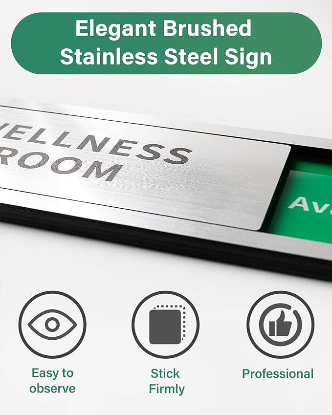 Restroom Sliding Door Signs Do Not Disturb, In Use/Available Slider Sign - Image 2