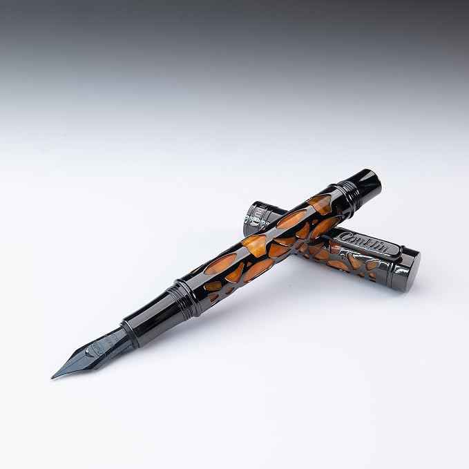 Conklin Endura Deco Crest Fountain Pen in Orange