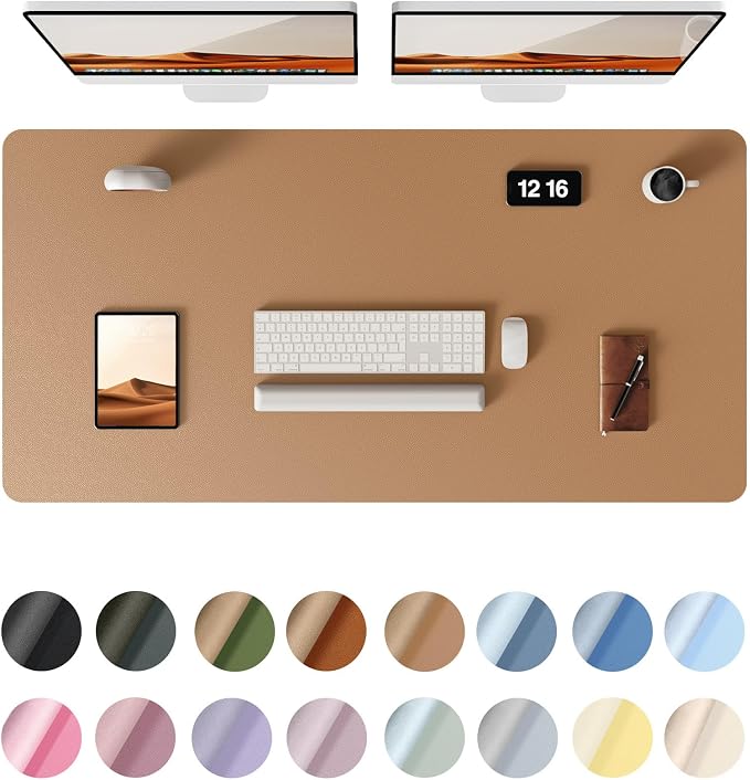 YSAGi Leather Desk Protector, Office Mat, Large Mouse Mat, Non-Slip PU Leather by YSAGi