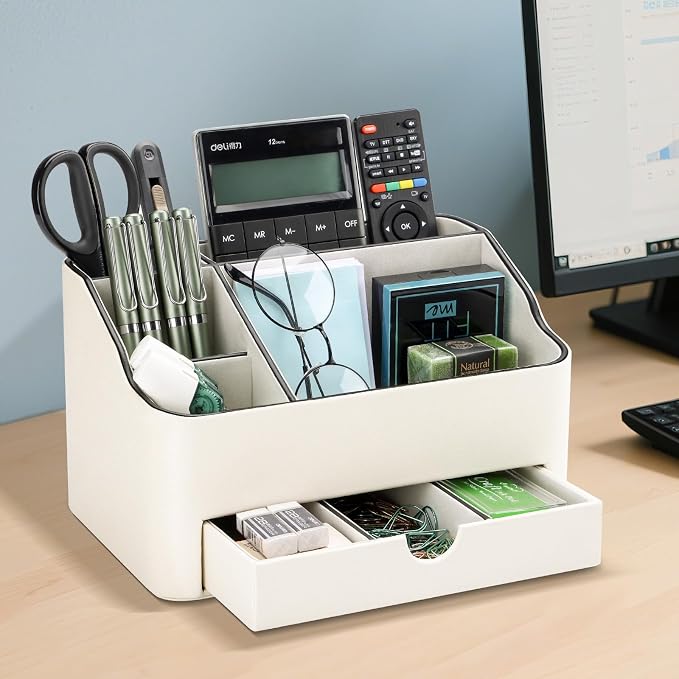 KINGFOM PU Leather Desk Organizer - Image 4