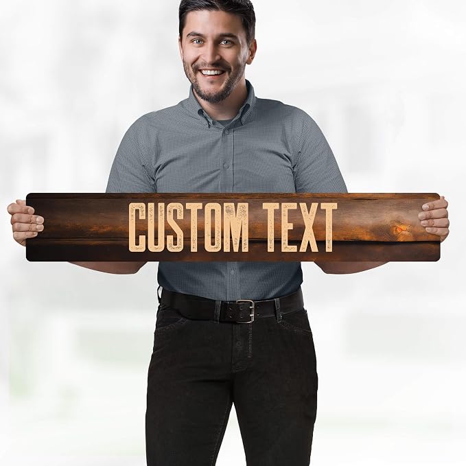 Custom Sign, Custom Street Sign, 11 Font Colors, 13 Font Styles, 4 Hole Options - Image 2