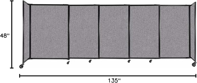 Versare Straightwall Sliding Portable Wall Partition | Freestanding Office - Image 7