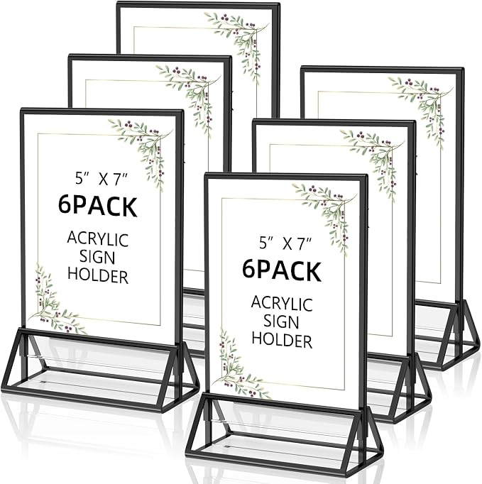 PPH-Sisy Acrylic Sign Holder 5x7 Display Stand, Acrylic Frames by PPH-SisyPurchaseNow