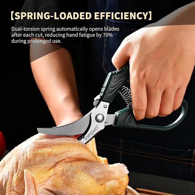 IOPIDHO Heavy Duty Poultry Shears, Kitchen Shears - Image 4
