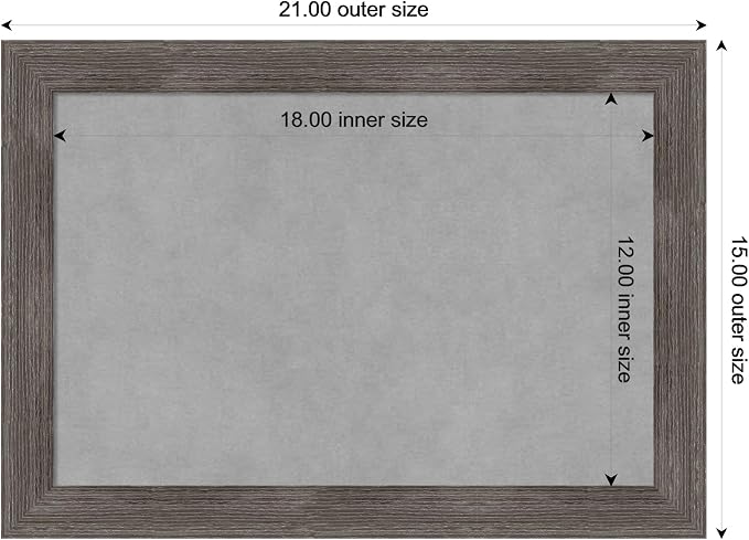 Amanti Art Grey Framed Magnetic Board 15x21 Small Vision Board - Image 3