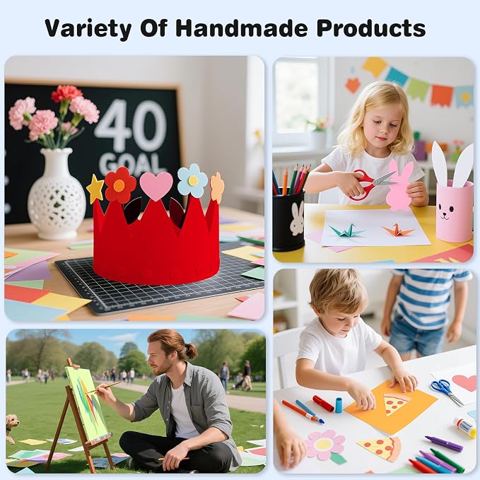 Cardstock 8.5 x 11, 10 Colors Colored Printer Paper 75 lb/200 gsm, 40 Sheets - Image 6