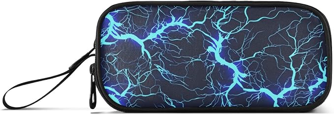 BOENLE Dark Blue Electric Lightning Pencil Case Box Boys Girls Large Pencil - Image 8