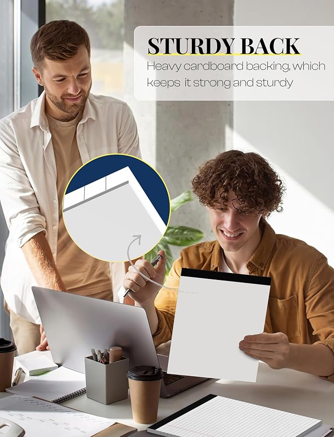 3 Pack Legal Pads 8.5 x 11 White Notepads Paper Tablets- Note Pads 8.5 x 11 - Image 4