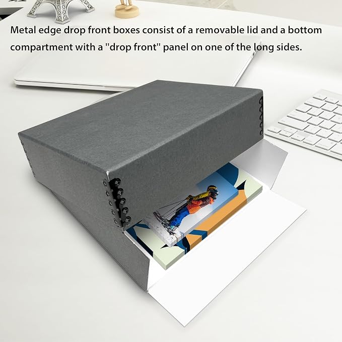 Lineco Museum Archival Storage Box, 9.75x12.75x3 in. Drop Front Design. - Image 6