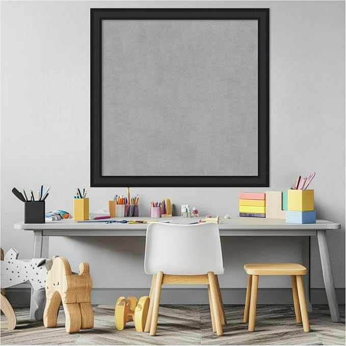 Amanti Art Black Framed Magnetic Board 27x27 Medium Vision Board - Image 5