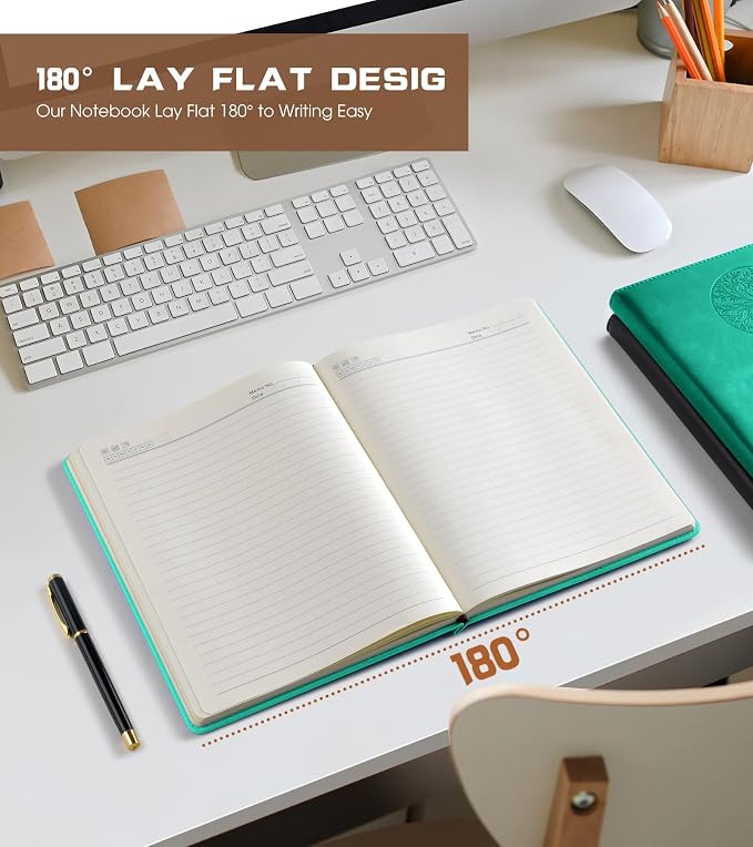 Biuwory Lined Journal Notebook for Women Men, 256 Pages A4 Large Hardcover - Image 6