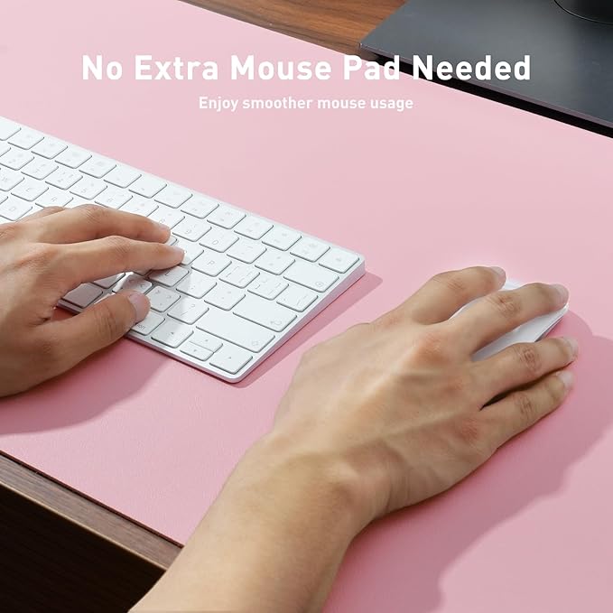 Aothia Faux Leather Desk Mat – Large Mouse Pad, Non-Slip PU Leather Blotter - Image 4