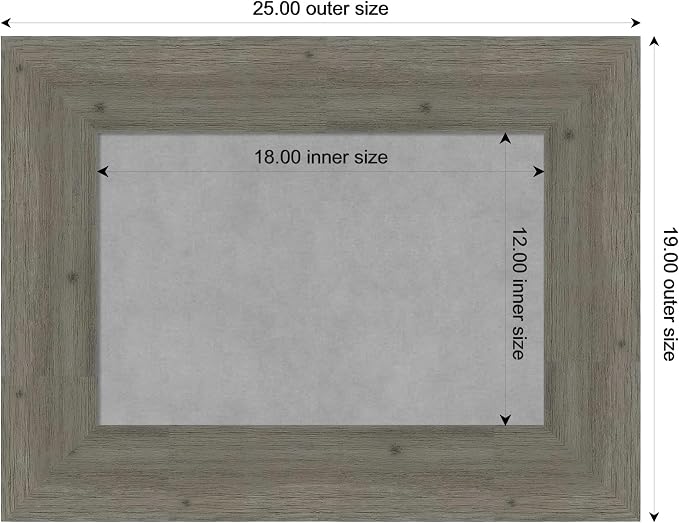 Amanti Art Grey Framed Magnetic Board 19x25 Small Vision Board - Image 3