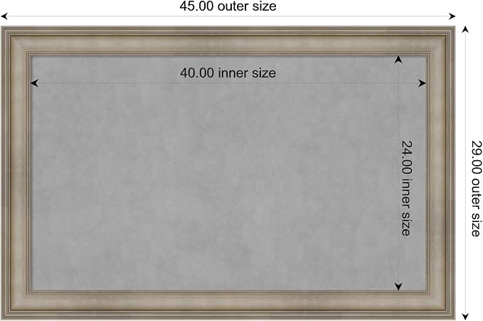 Amanti Art Silver Framed Magnetic Board 29x45 Large Vision Board - Image 4