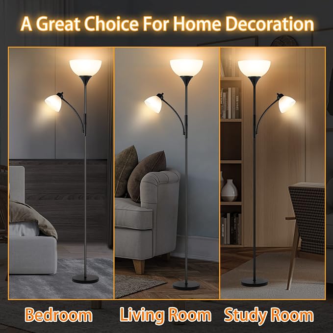 RISLG Floor Lamp, Dimmable Standing lamp, Stepless Dimming Brightness, Included - Image 6