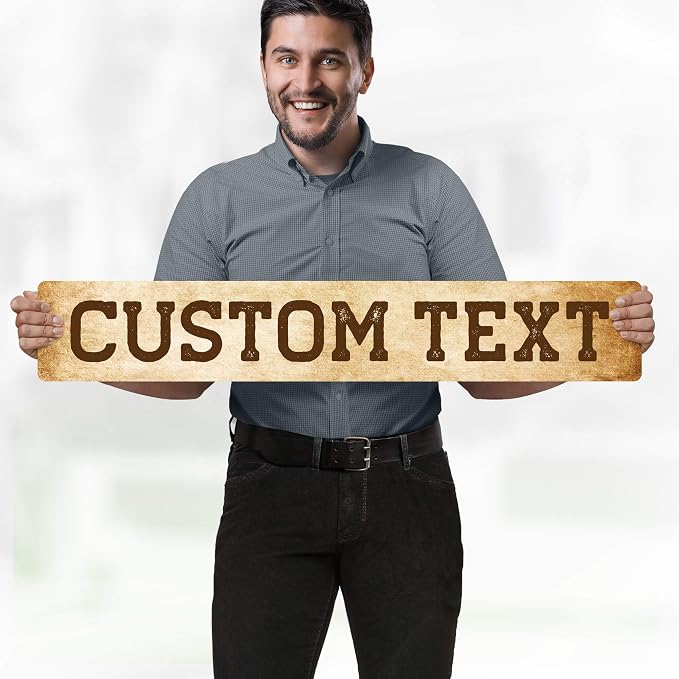 Custom Sign, Custom Street Sign, 11 Font Colors, 13 Font Styles, 4 Hole Options - Image 2