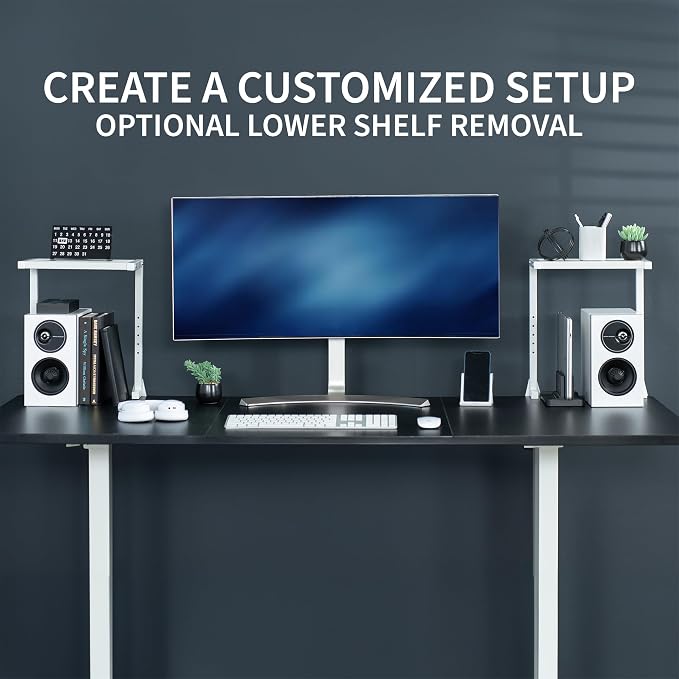 VIVO Clamp-on 13 inch Above or Below Desk 2-Tier Shelving Unit - Image 7