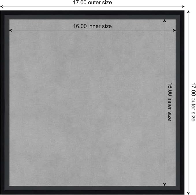 Amanti Art Black Framed Magnetic Board 17x17 Small Vision Board - Image 4