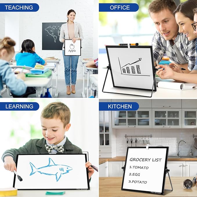 Small Magnetic Dry Erase Whiteboard – Mini Desktop Portable Easel Dry Erase - Image 4
