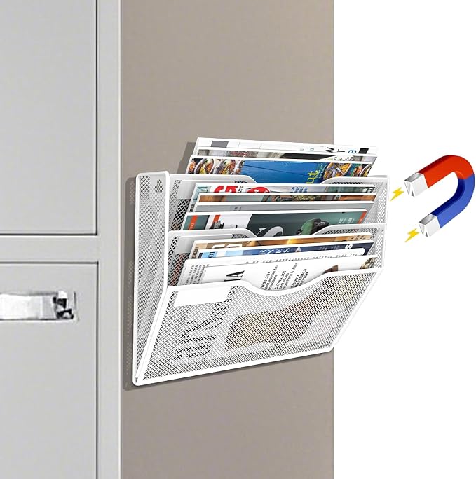 LQPAFZ 3-Tier Magnetic File Holder, No Drilling Installation File Cabinet - Image 8