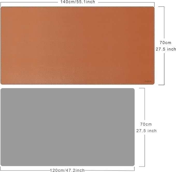 Mydours 55" x 28" PU Leather Desk Mat, Huge Gaming Mouse Pad XXXL, Dual-Sided - Image 3