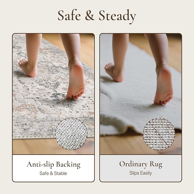 GENIMO Runner Rug 2x5 Non Slip Machine Washable Vintage Hallway Runner Rug - Image 8