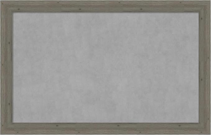 Amanti Art Grey Framed Magnetic Board 29x45 Large Vision Board by AmantiArt