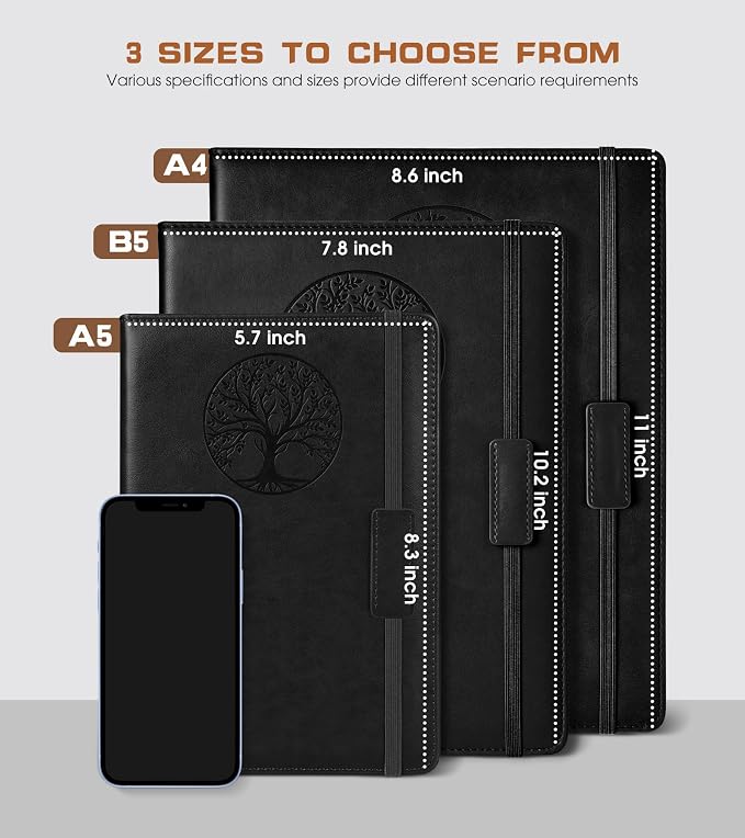 Biuwory Lined Journal Notebook for Women Men, 256 Pages B5 Large Hardcover - Image 2