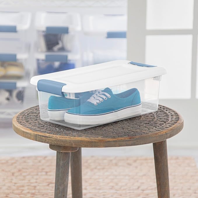Sterilite 12-Pack Latching Box, Under Bed Storage Bins - Image 7
