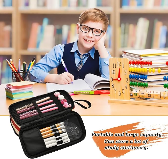BOENLE Custom Dog German Shepherd Flag Pencil Case Box Boys Girls Personalized - Image 7
