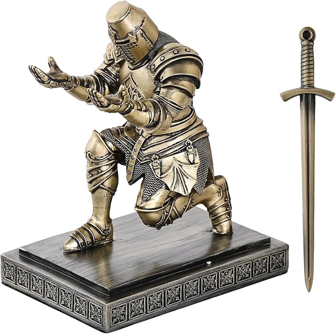 NCQIXIAO Templar Vanguard Soldier Pen Holder Pencil Stand Desk Organizers and - Image 3