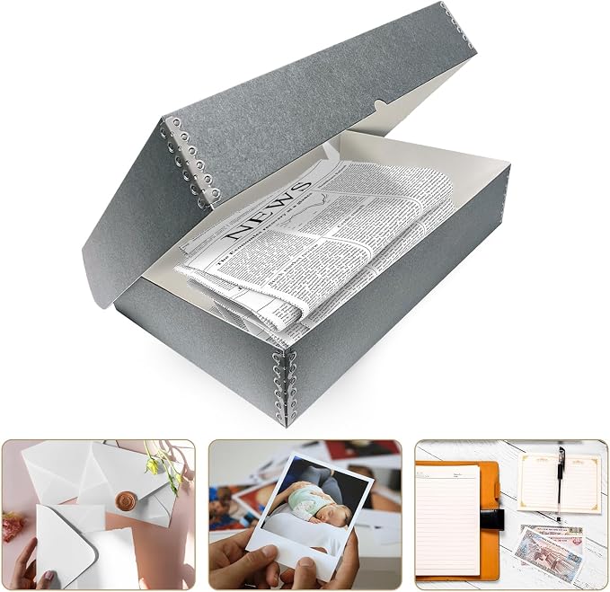 Lineco, 10x15 Clamshell Archival Folio Storage Box, Acid-Free - Image 2