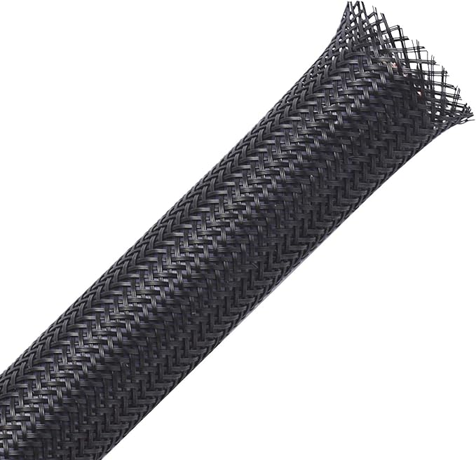100ft - 1/2 inch PET Expandable Braided Sleeving – Black – Alex Tech Braided by AlexTech