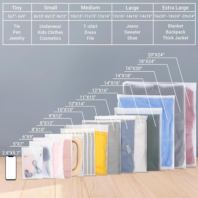 Svaldo 200PCS 9x12 inch Frosted Zipper Packaging Bags - Image 7