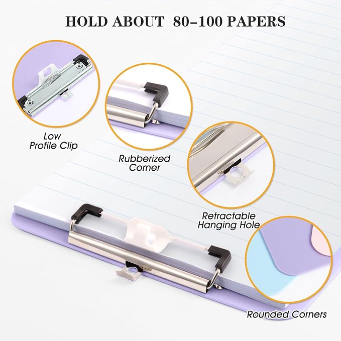 TFDLCG zm 2 PCS Purple Clipboard - Image 5