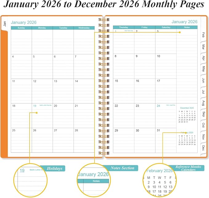2026 Planner - Planner 2026 from January 2026 - December 2026, Weekly & Monthly - Image 4