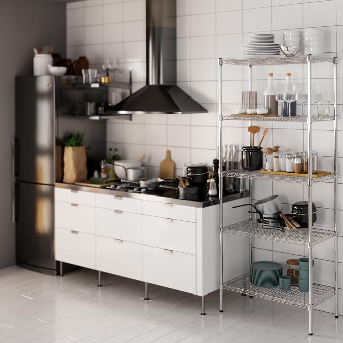 Regal Altair 18" Deep x 30" Wide x 74" Height Wire Shelving Kit | 5-Tier | NSF - Image 8
