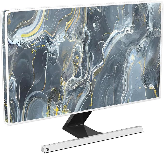 Baocicco Gray Gold Marble Waterproof 58, 60 Inch TV Dust Cover Anti-Static by Baocicco