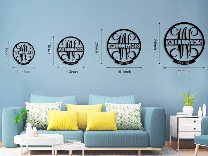 ENFODREAM Personalized Family Name Sign, Monogram Wall Decor, Custom Last Name - Image 6