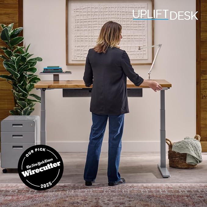 UPLIFTDESK V3 2-Leg Black Laminate Wood Standing Desk – Adjustable Height - Image 8