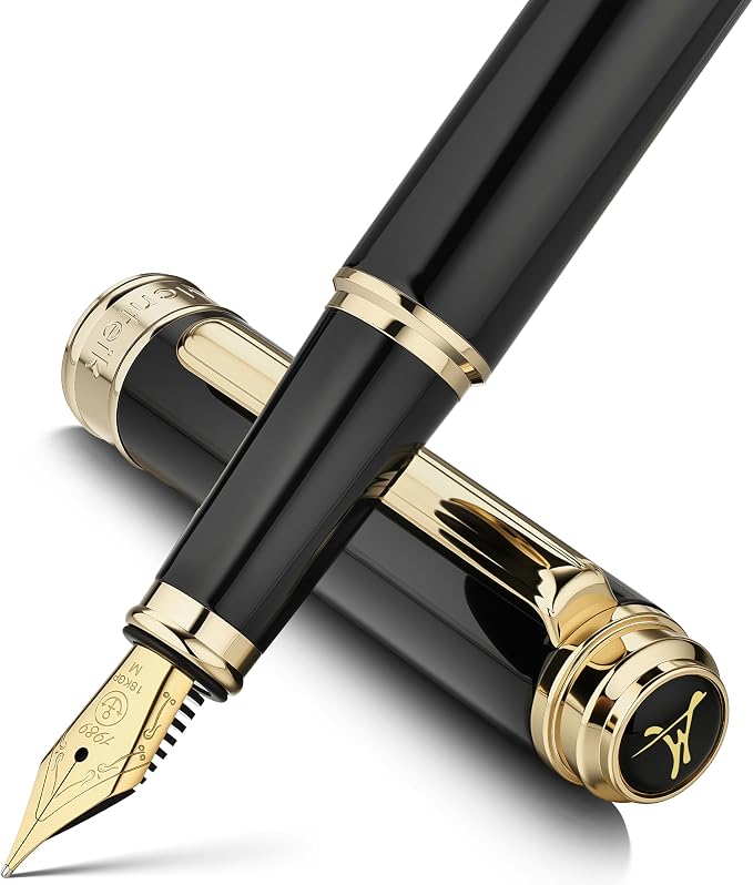 MCNTEIK 317 Fountain Pen, Stunning Luxury Piano Lacquer, 18K Gilded Nib by Mcnteik