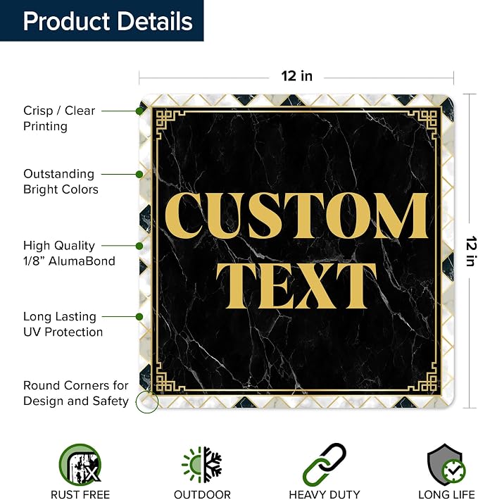 Custom Sign, Custom Street Sign, 11 Font Colors, 13 Font Styles, 4 Hole Options - Image 6