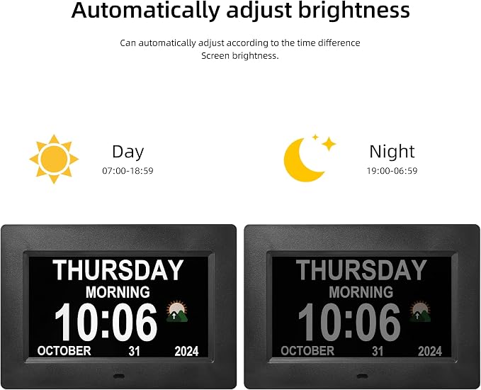 Memwake 7-Inch Digital Watch, Large Font Display, 3 Display Modes, Many Alarms - Image 3