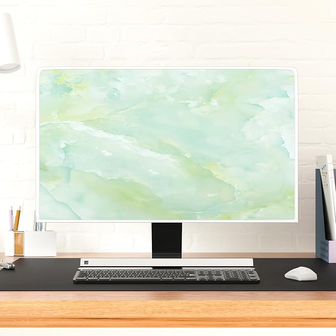 Baocicco Sage Green Marble Waterproof TV Dust Cover 55 Inch Anti-Static - Image 4